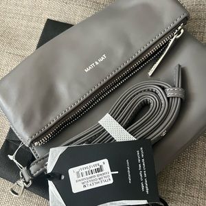 Matt & Nat Hiley Vegan Crossbody Bag in Grey